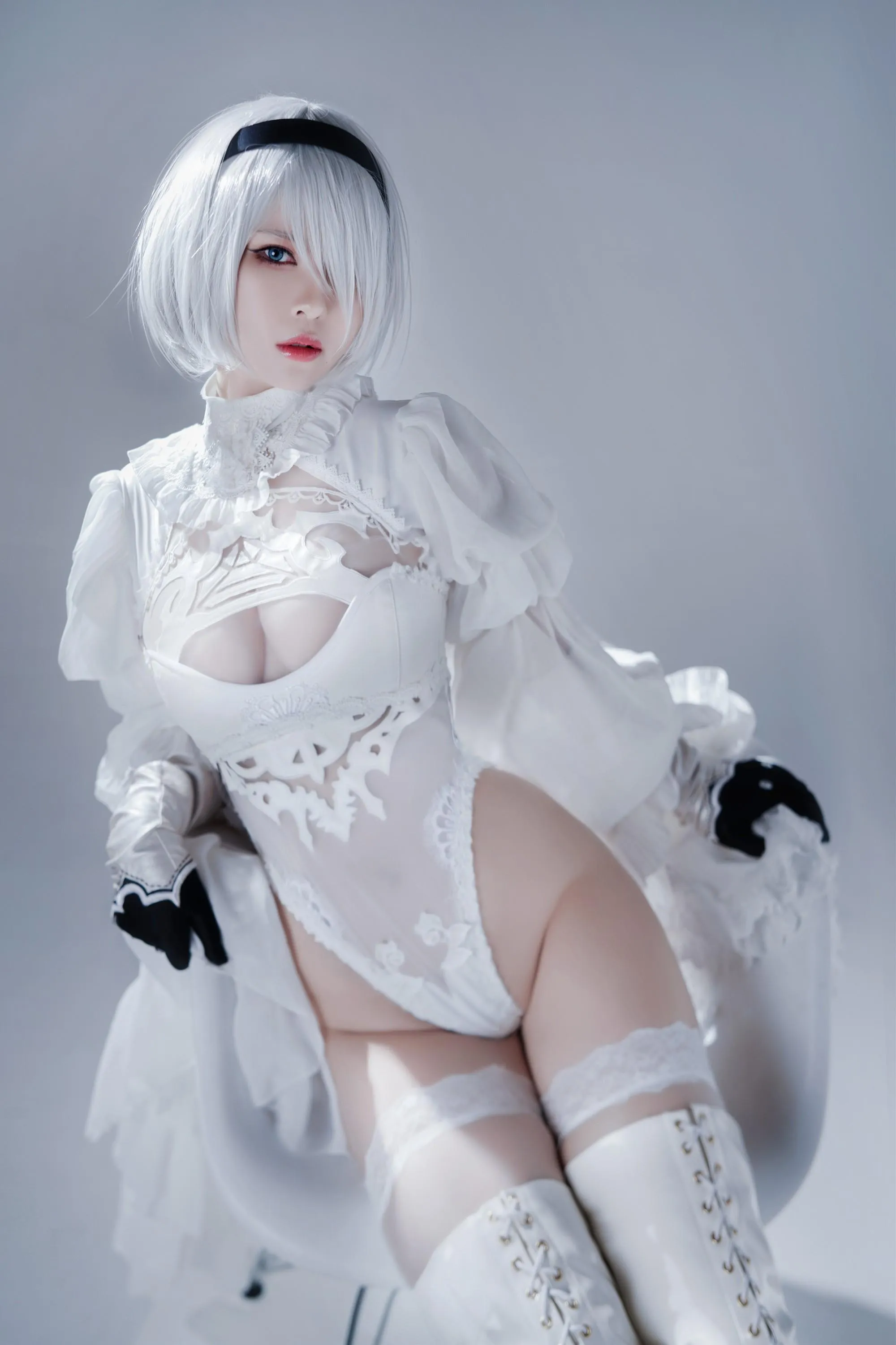 半半子 – NO.55 Automataヨルハ二号B型 白いドレス [51P]插图3